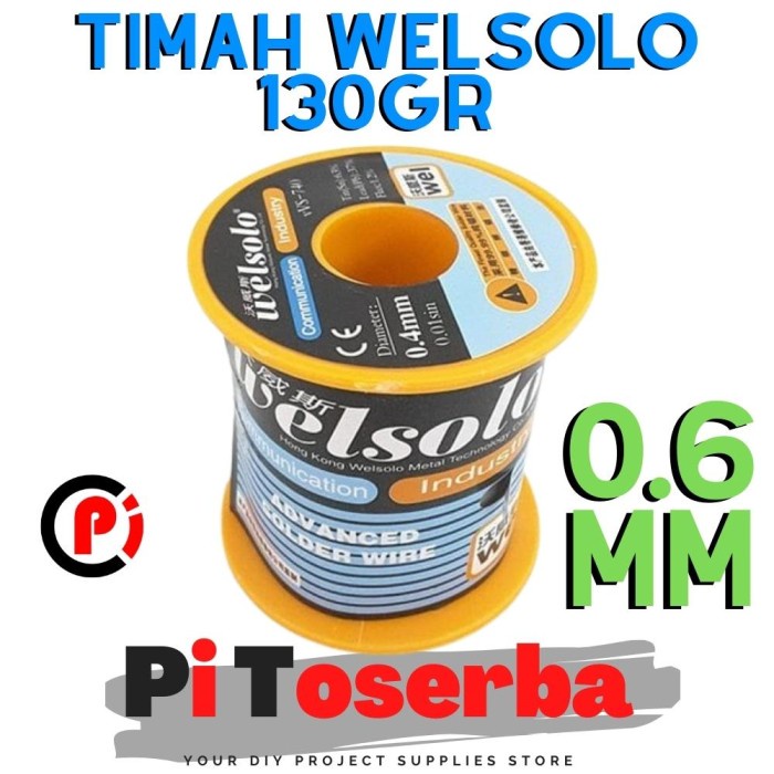 ORIGINAL WELSOLO vVS-740 Timah Solder Wire Lubang Ukuran 0.6mm 130gr