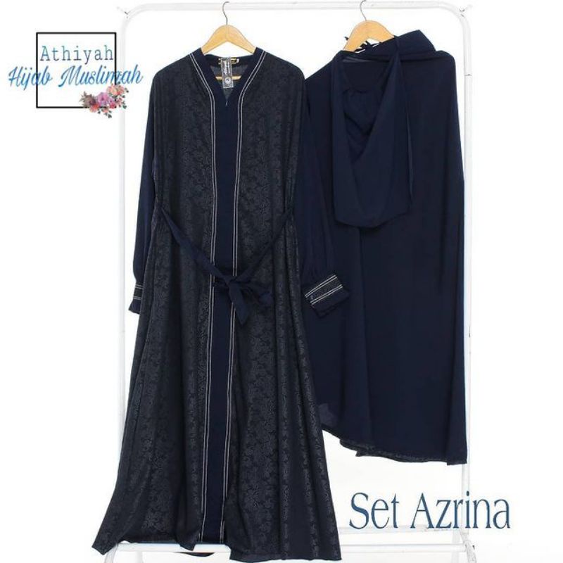 ATHIYAH GAMIS SET AZRINA HITAM EMBOS TOKO BAJU MUSLIM/MUSLIMAH ATHIYAH COLLECTION ATHIYAH HIJAB MUSL