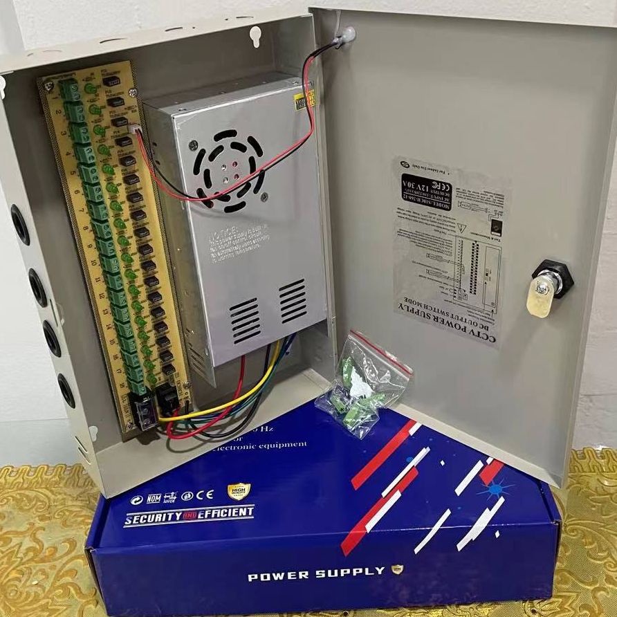 Power Supply Box Panel CCTV 18 Port DC 12V 30A