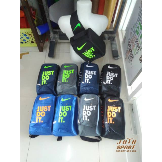 TAS SEPATU OLAHRAGA NIKE JUST DO IT SLEMPANG