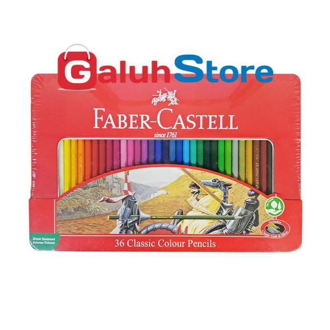 

(COD) Faber Castell Pensil Warna Isi 36 Tin Case