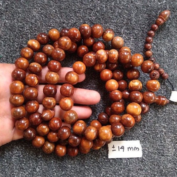 tasbih kokka bulat ± 14 mm ( 14mm )  99 butir