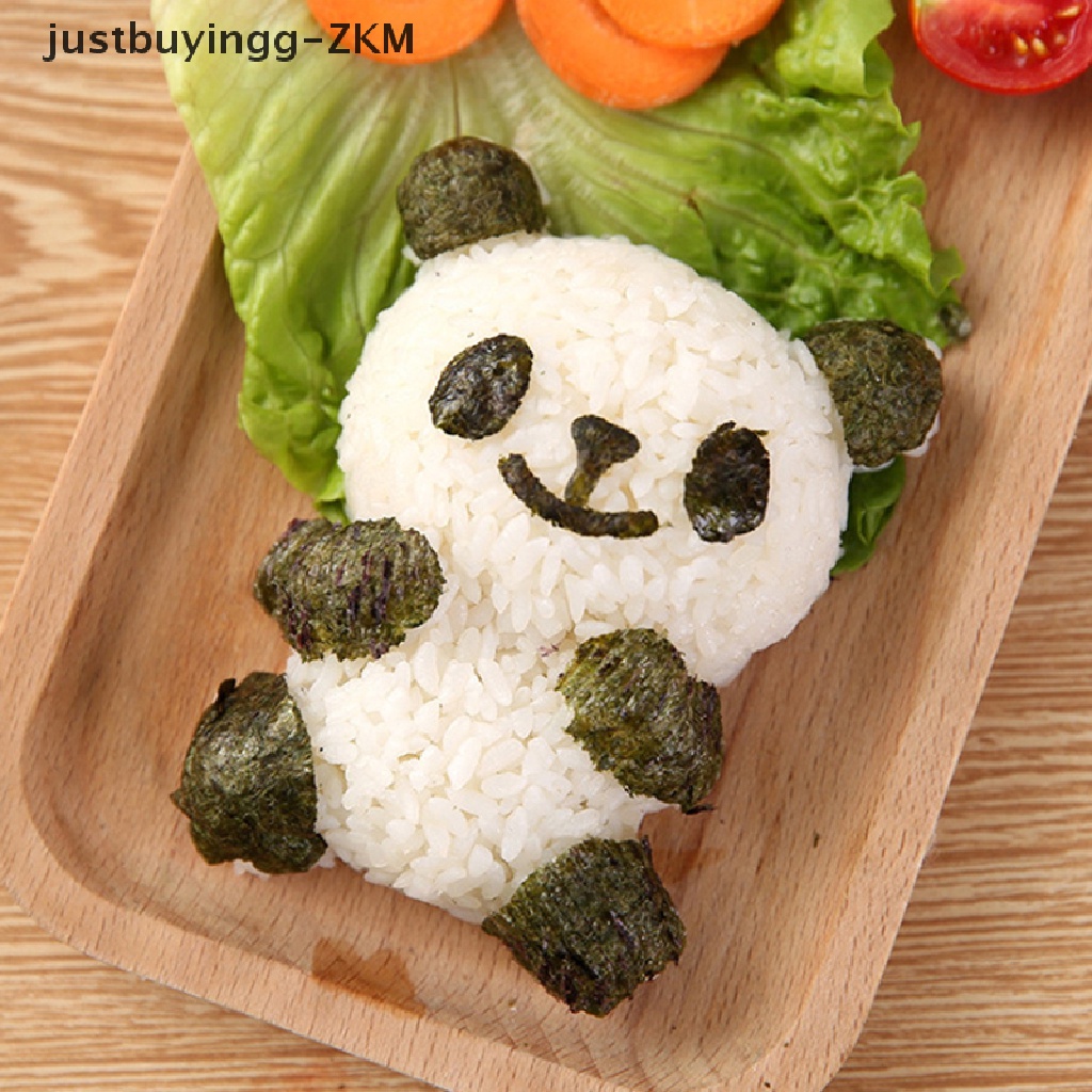 Set 4 in 1 Cetakan Nasi Sushi / Sandwich / Bento Bentuk Panda 3D Multifungsi