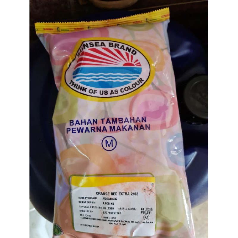 

Pewarna Orange Red Extra 2103 merk Sunsea 500gram/ Sunsea brand food grade