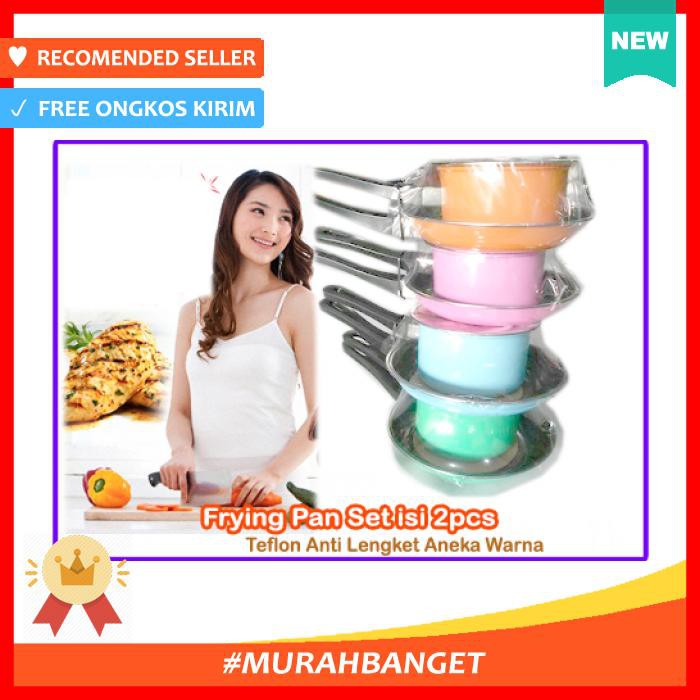 Peralatan Masak - Panci - Teflon + Panci Spatula Anti Lengket 1 Set Isi 2 Pcs - Ungu