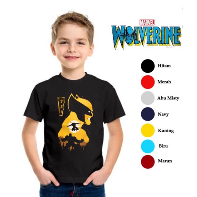 TERMURAH KAOS  ANAK BAJU  ANAK TEMA WOLVERINE Shopee  