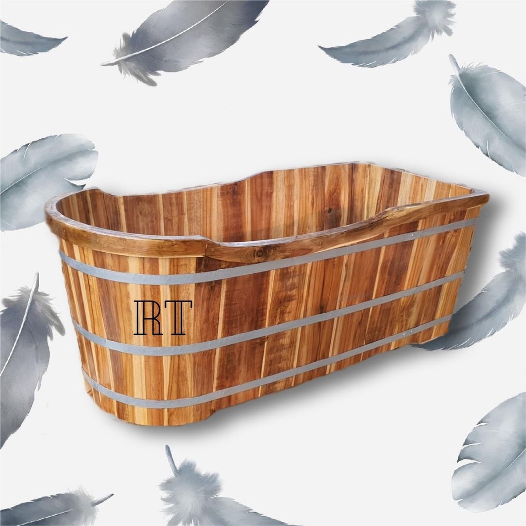 Bathtub Kayu Jati P150cm