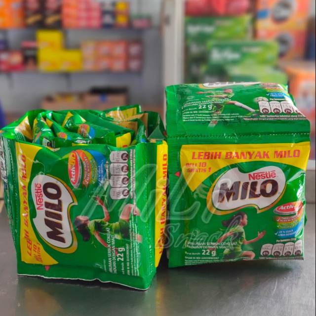 

Milo sachet 22g (1 Renceng 11 sachet)