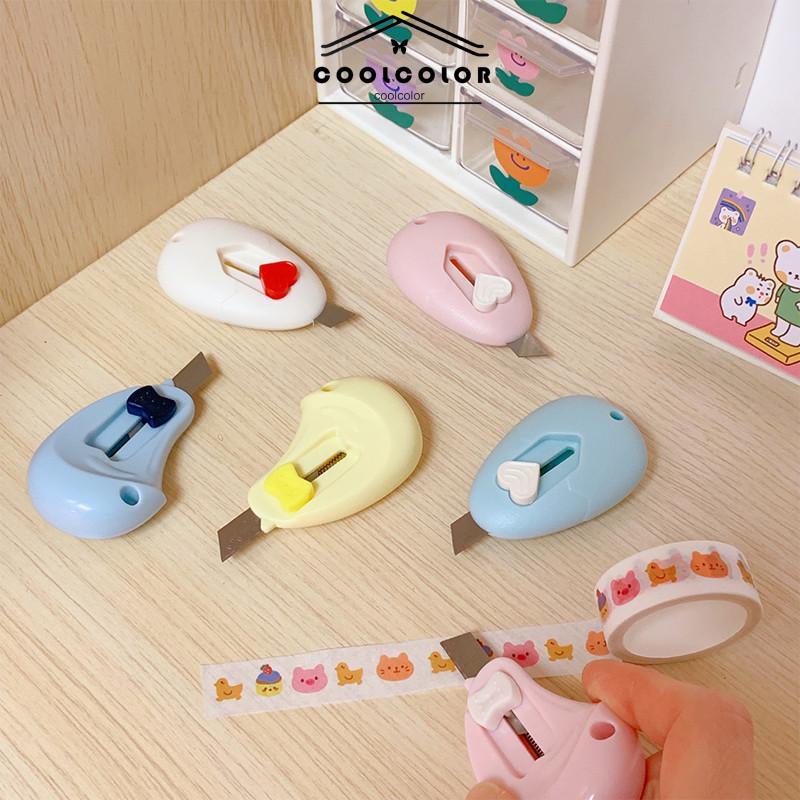 CODCute Mini Portable Small Utility Knife Alat Perlengkapan Seni Siswa- cl