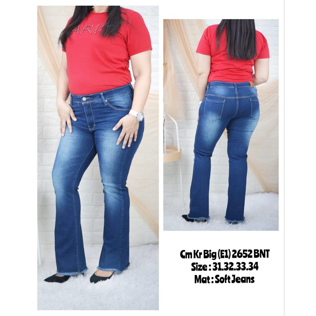 Celana Panjang Jeans Wanita Cutbray Rawis 31 32 33 34 Bisa Bayar Ditempat(COD)