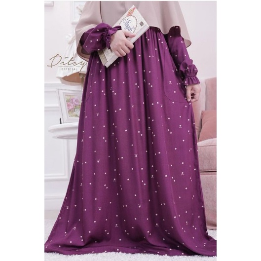 SCATOLLA PLUM NIGHTGOWN DITSY M