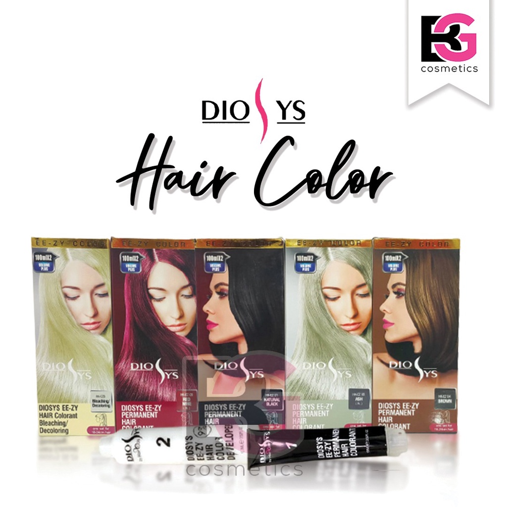 ⭐ BAGUS ⭐ DIOSYS PERMANENT HAIR COLOR 100ml / 45ml | Pewarna Rambut / Cat Rambut / Semir Permanen y2000