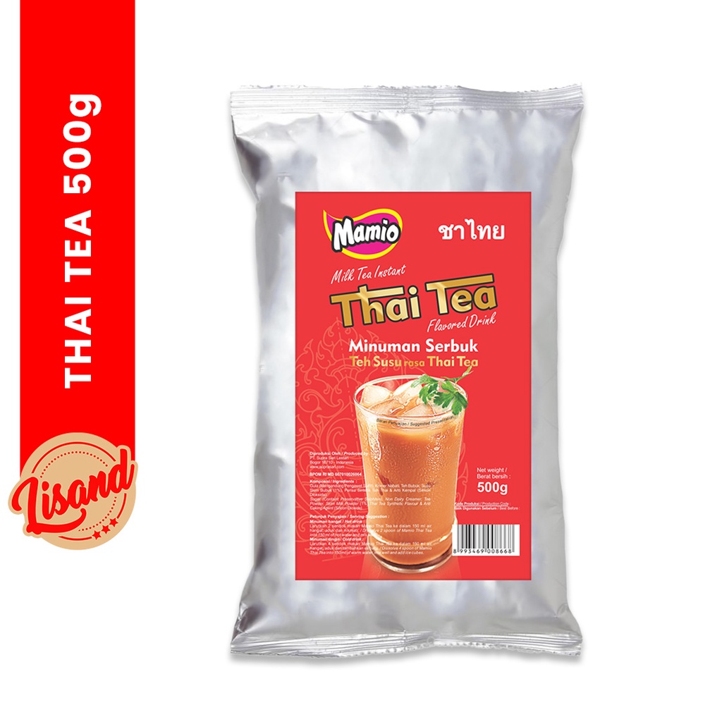 

Bubuk Minuman Thai Tea Mamio Kemasan 500g