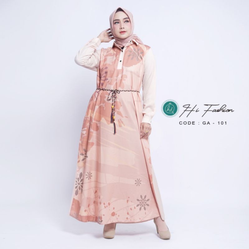 Gamis printing premium ori Hi fashion/Malakai basic