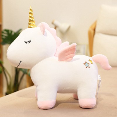 Boneka Unicorn Bahan Plush Tanduk Gold