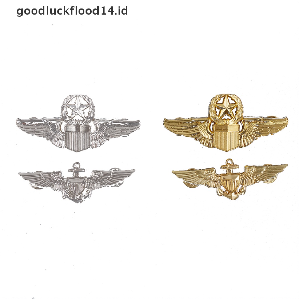 [OOID] US Wings Military Command Master Aviator Metal Wings Badge Pin Brooch ID