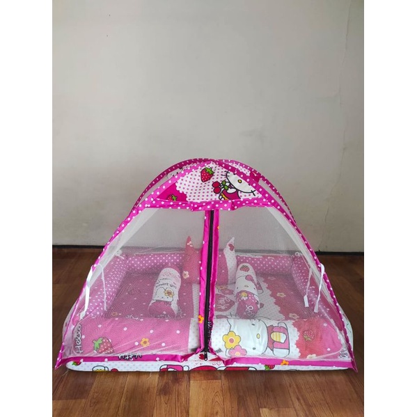 Kasur Bayi Kolam Kulambu Tenda Motif Hello Kitty