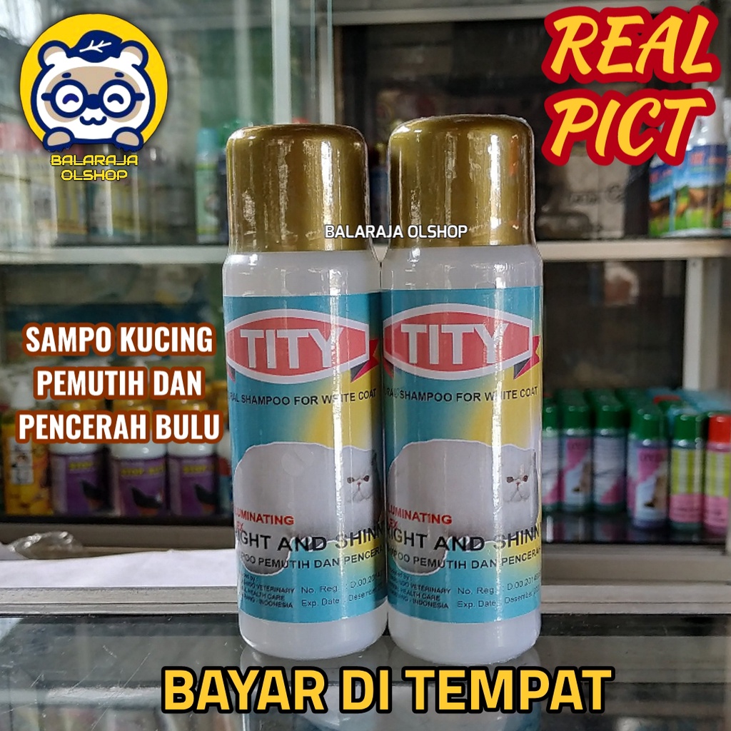 SAMPO KUCING KHUSUS BULU PUTIH PENGHILANG NODA SHAMPO TITY CAT 125 ML