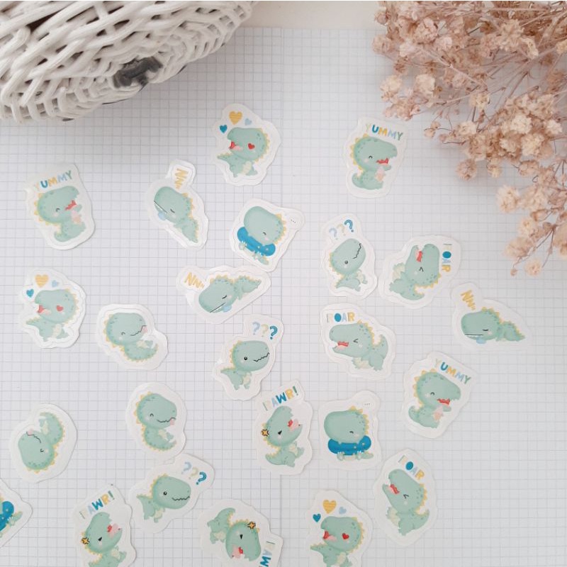 

Stiker Dino Mungil Kecil Imut Lucu