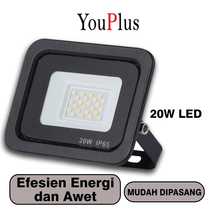 YOUPLUS lampu led sorot 20 WATT PUTIH / KUNING floodlight / LED KAP SOROT20w