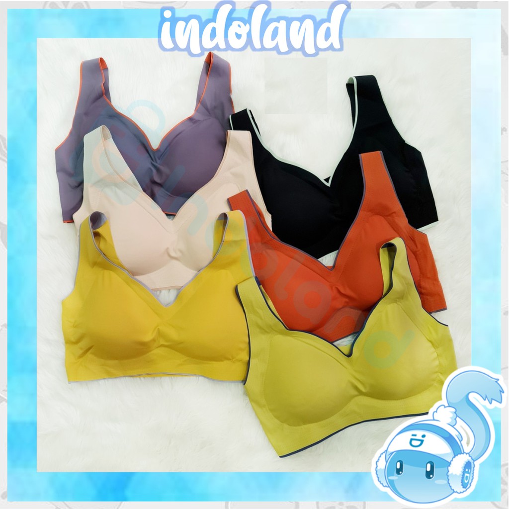 ☀ INDOLAND ☀ B057 Bra Sport BH yoga lari Wanita dengan Model Kualitas Tinggi untuk / ZERO FEEL BH