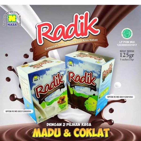 

Susu Radik (Susu Kambing ETAWA) Nasa 5 SACHET-RADIKMA RADIKCO (SUSU PENGGEMUK)