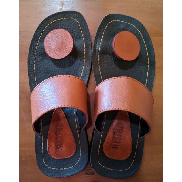 SANDAL KULIT PRIA SIMPEL/ sandal kulit asli Magetan