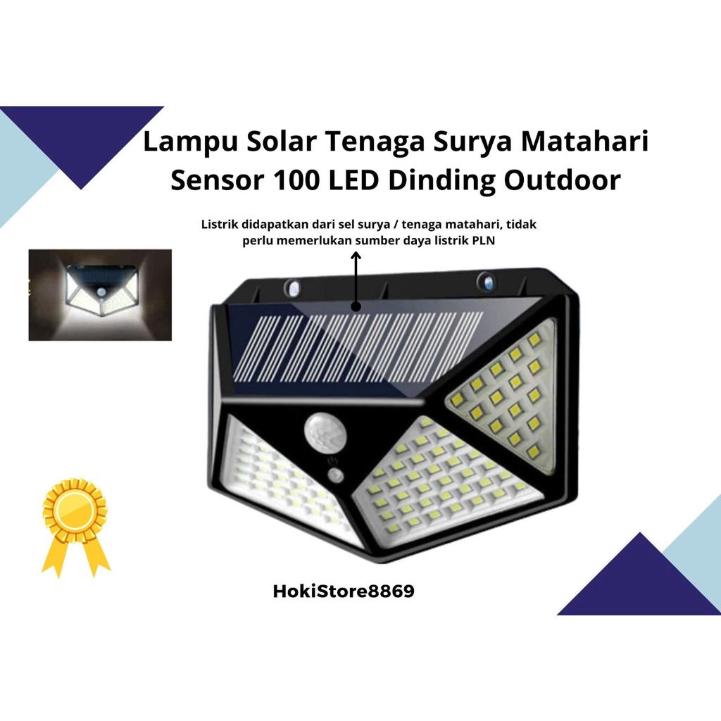 Lampu Taman 100 LED Tenaga Surya