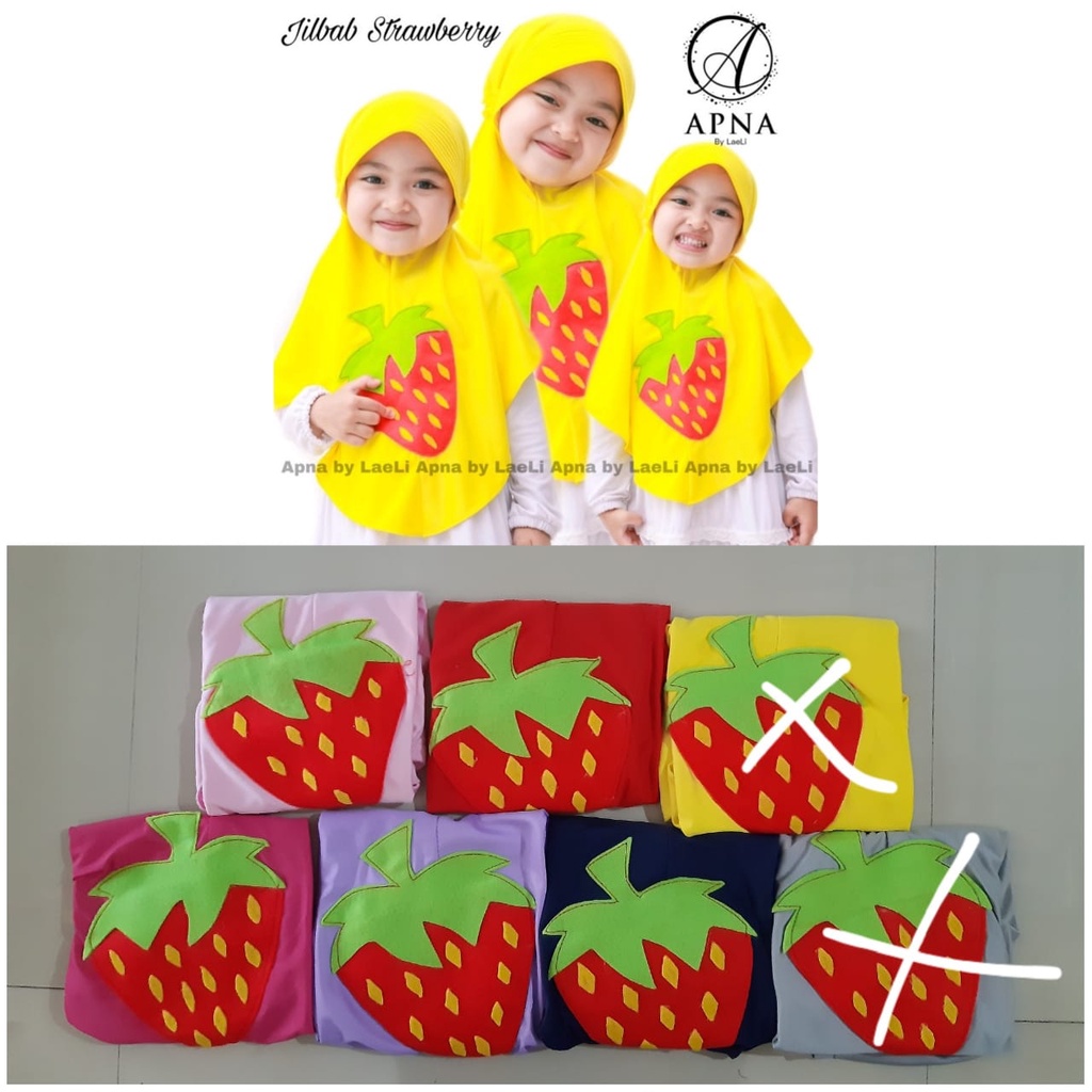 [ZBK] Jilbab Anak Strawberry Apna