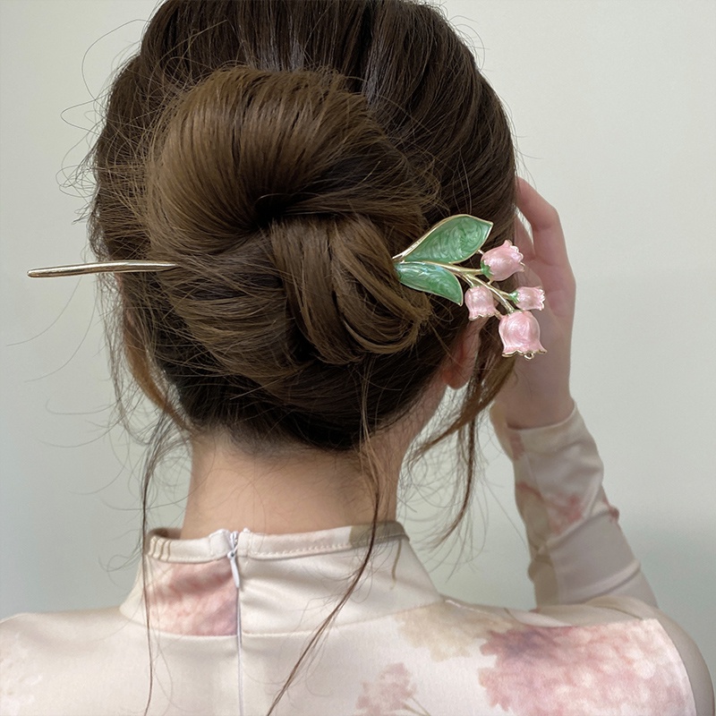Jepit Rambut Bentuk Tulip Tradisional China Untuk Wanita