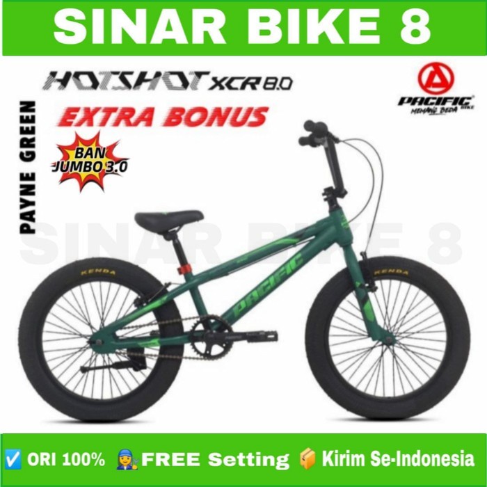 Sepeda Anak Laki  BMX HOTSHOT XCR 8.0 Ban Jumbo 3.0 Ukuran 20 Inch