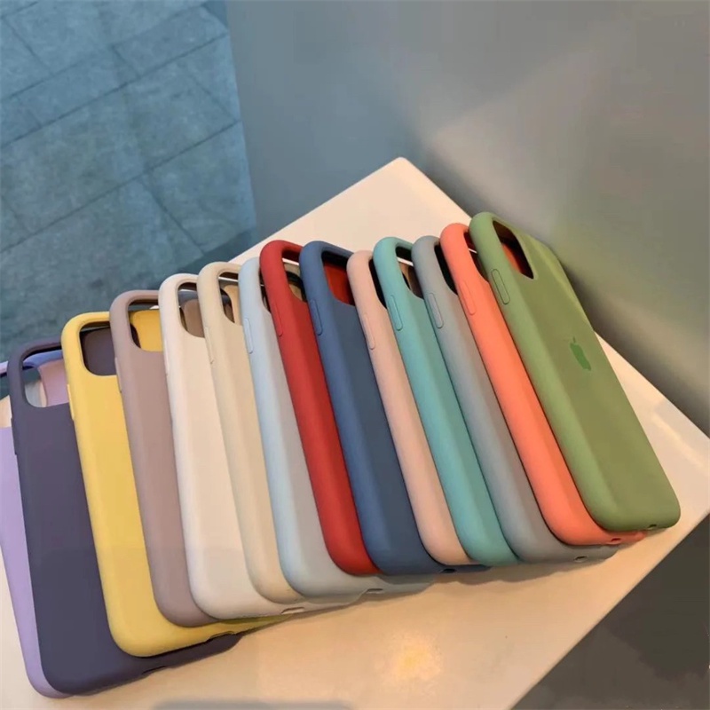 Case Bahan Silikon Cair 40 Warna Untuk iphone 11 pro max X Xs max XR 7 8 plus 6 6s plus