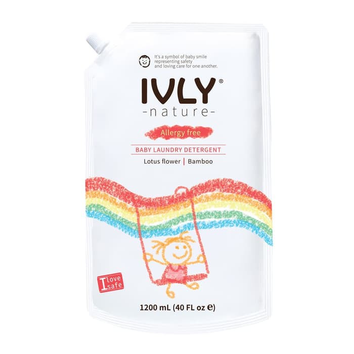 Ivly Nature Baby Laundry Detergent 1200ml Lotus / Tiare / Oatmeal Refill