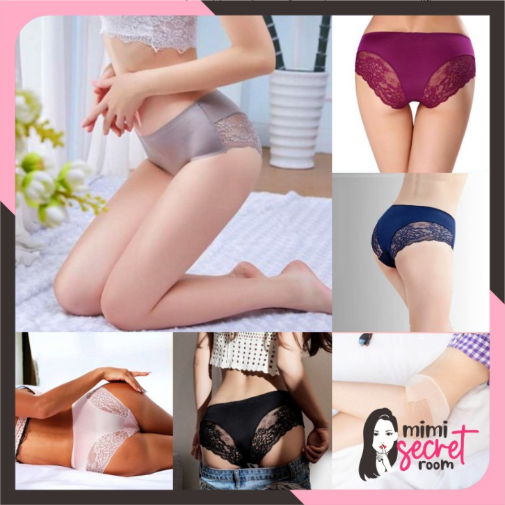 ❤ MIMI ❤ Renda Panties Celana dalam brukat renda CD seamless Bahan Ice Silk Lace Sexy TERLARIS