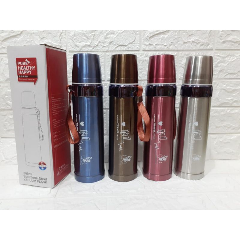 COD] TERMOS TRAVEL 800ML / BOTOL MINUM VACUUM FLASK STAINLESS