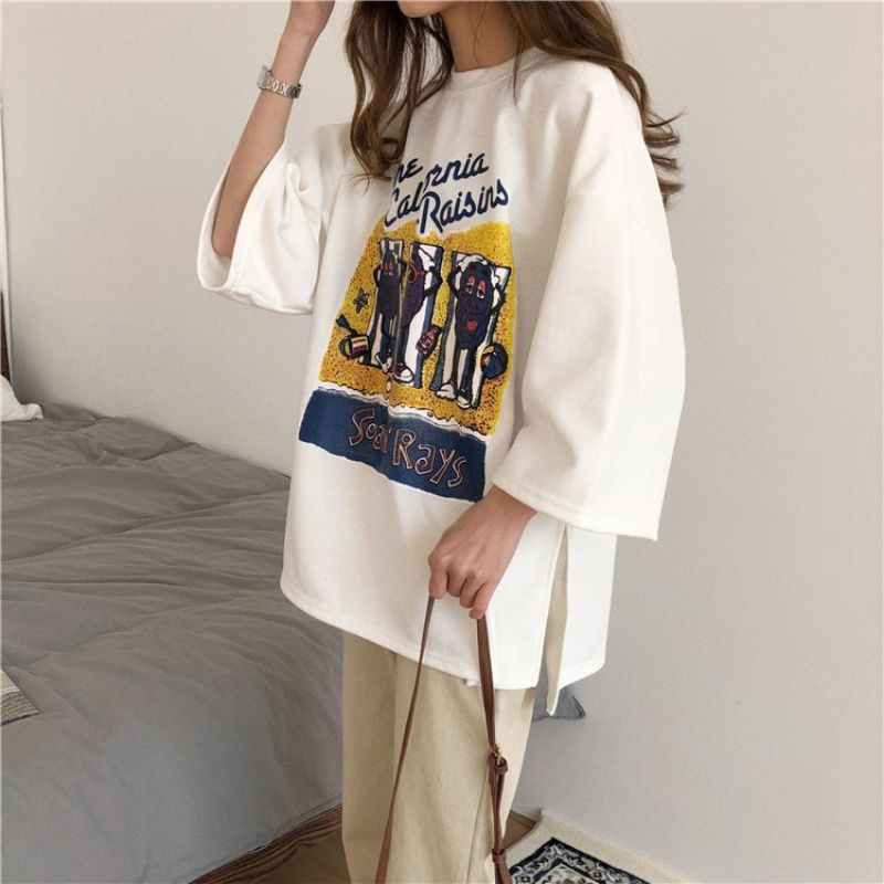 THE CALIFORNIA RAISINS OVERSIZED KOREAN TEE ✨ | Ulzzang Korea | Korean Style | Fashion Wanita Pria |