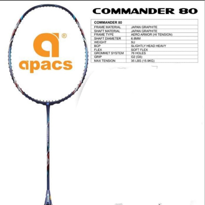 Raket Apacs Commander 80 original