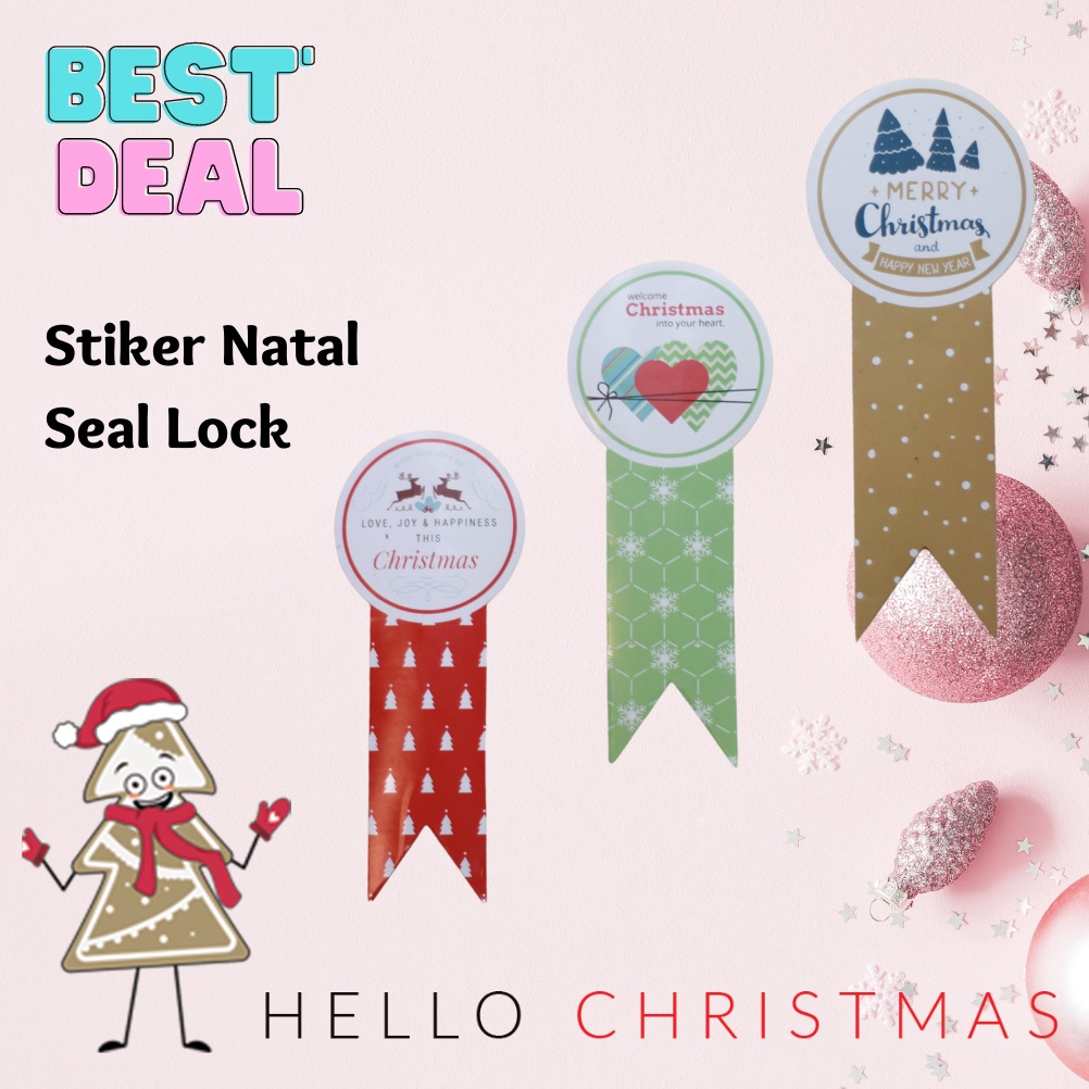 

[25PCS] STIKER NATAL SEAL LOCK CHIRSTMAS UNTUK TOPLES