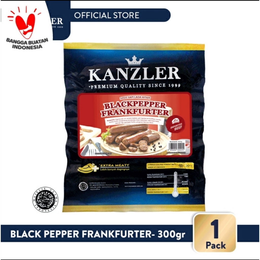 

Nafariz724 Kanzler Sosis Black Papper Frank 300 Gram