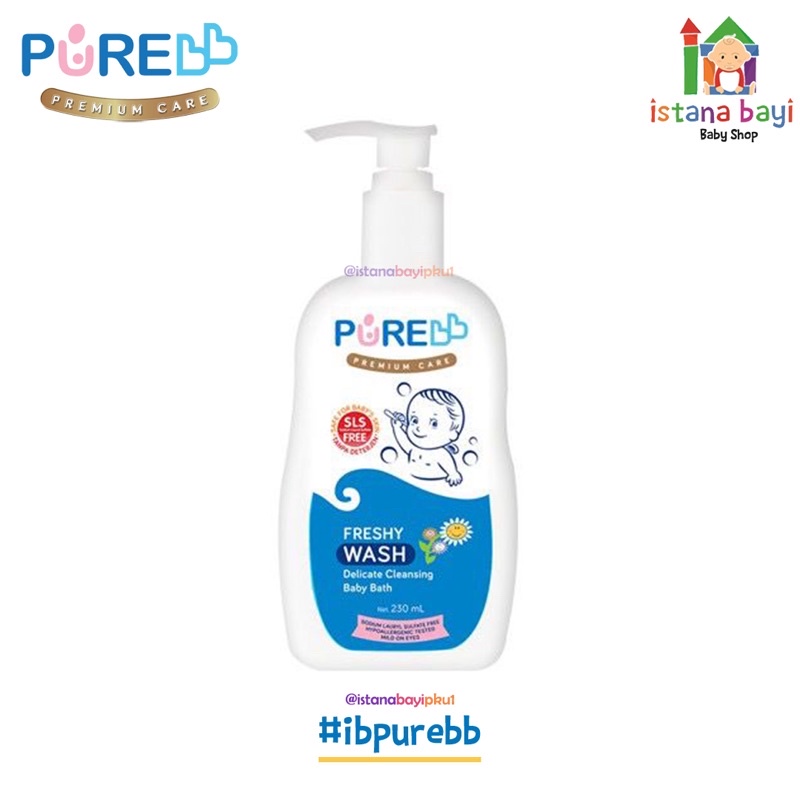 PureBb Wash 2in 1  230 ml Fruity / Freshy - Shampoo sabun bayi