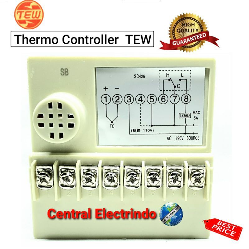 Temperature Controller/Thermo Control TEW IL-80EN 0~400°C + Coupel 2mtr.