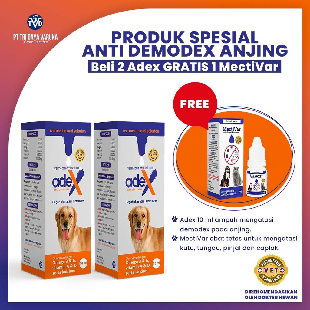 Obat Anti Demodex Gatal Kemerahan Pada Anjing Adex Ampuh