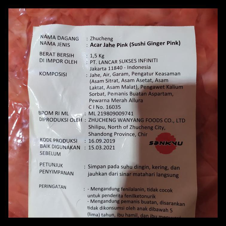 

Diskon Sushi Gary / Ginger Pink Makanan Instan Kaleng