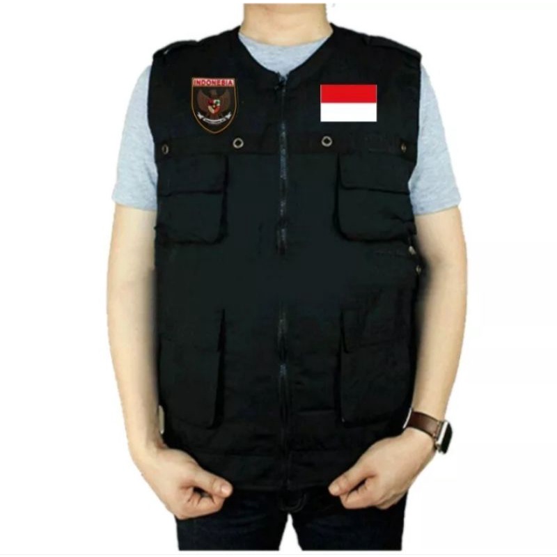 Rompi tactical bordir GARUDA INDONESIA/Rompi lapangan pria bisa order costum bordir logo sendiri