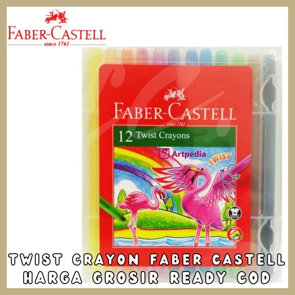 

Faber-Castell Original 100% Twist Crayon / Krayon Pastel Putar Non-Toxic Prakarya Pensil Warna Alat Tulis Menggambar Anak Art Craft Scrapbook 12 Pcs Warna Lengkap Harga Grosir Ready COD