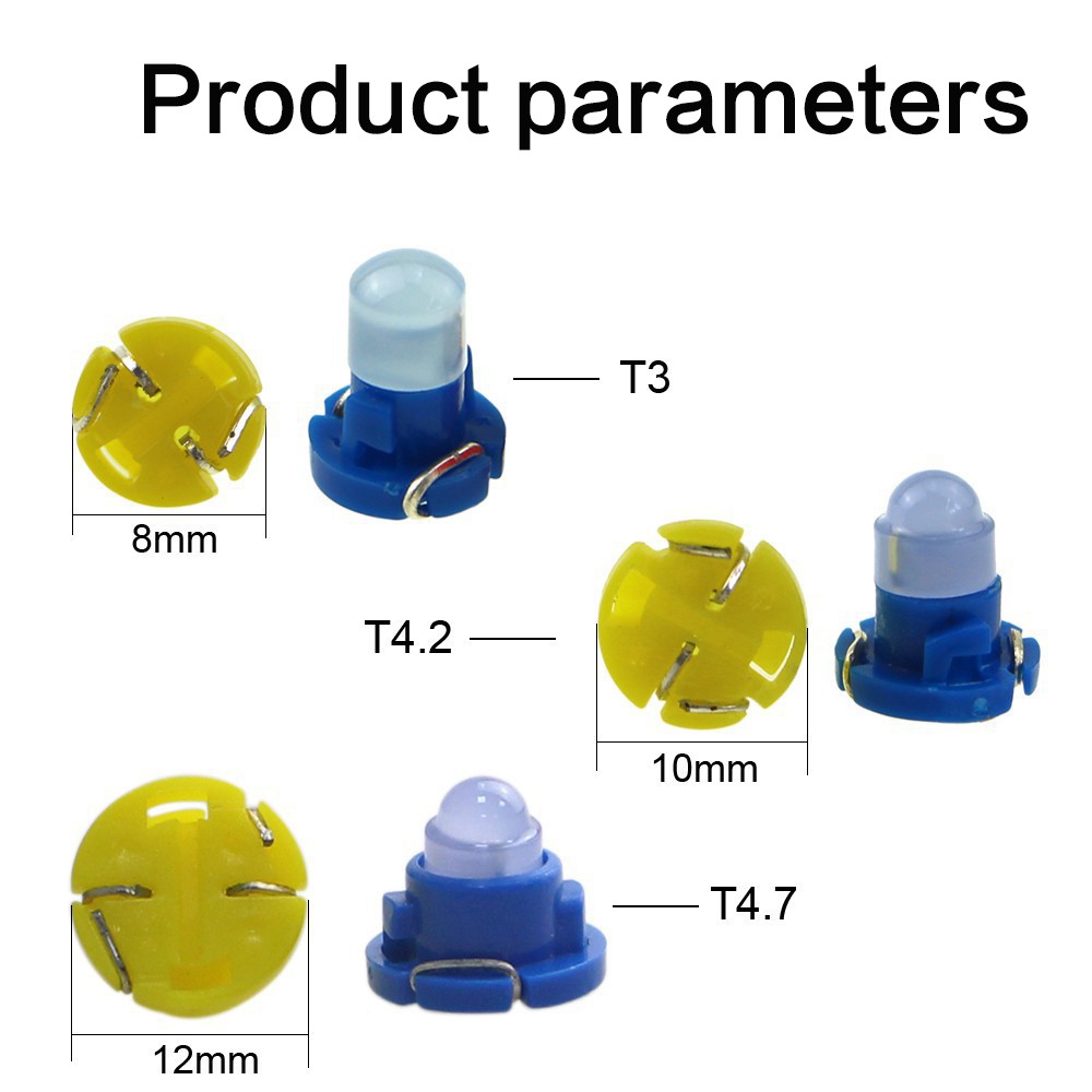 T5 T4.7 T4.2 T3 SMD Wedge Instrumen Dashboard Mobil Meter LED Light Bulb Sepeda Motor cahaya