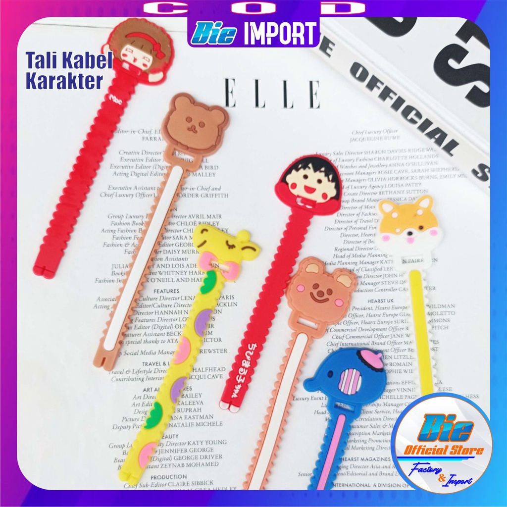 Tali Kabel Karakter / Pengikat Kabel HP Karakter Impor Best Seller