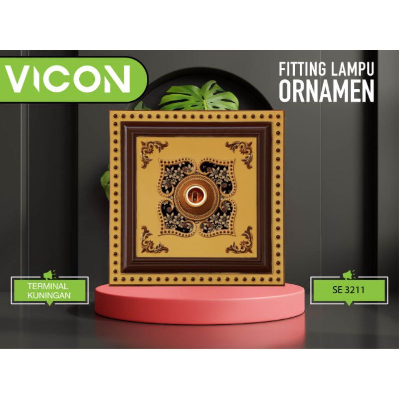 Fitting lampu hias plafon Vicon/ fitting lampu hias ornamen/ornamen lampu hias plafon