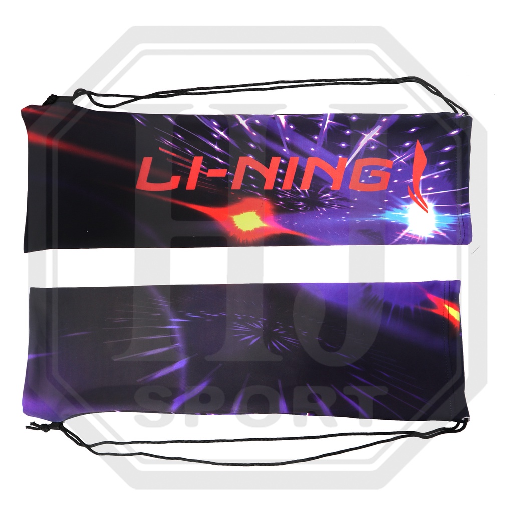 Tas Raket Kain Serut Lining Print 3D