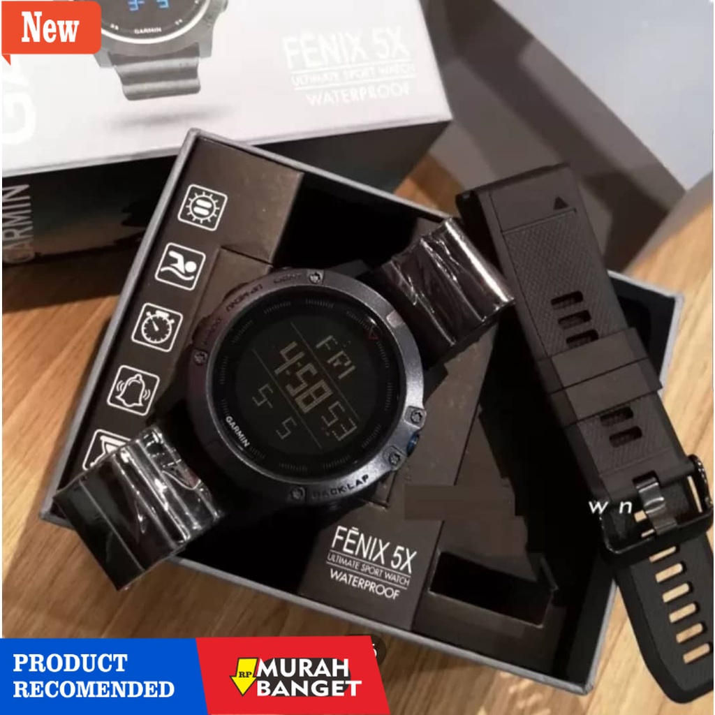 jam digital pria terbaik- JAM TANGAN PRIA GARMIN HC-2838 + BOX EKSLUSIVE + BATERAI CADANGAN